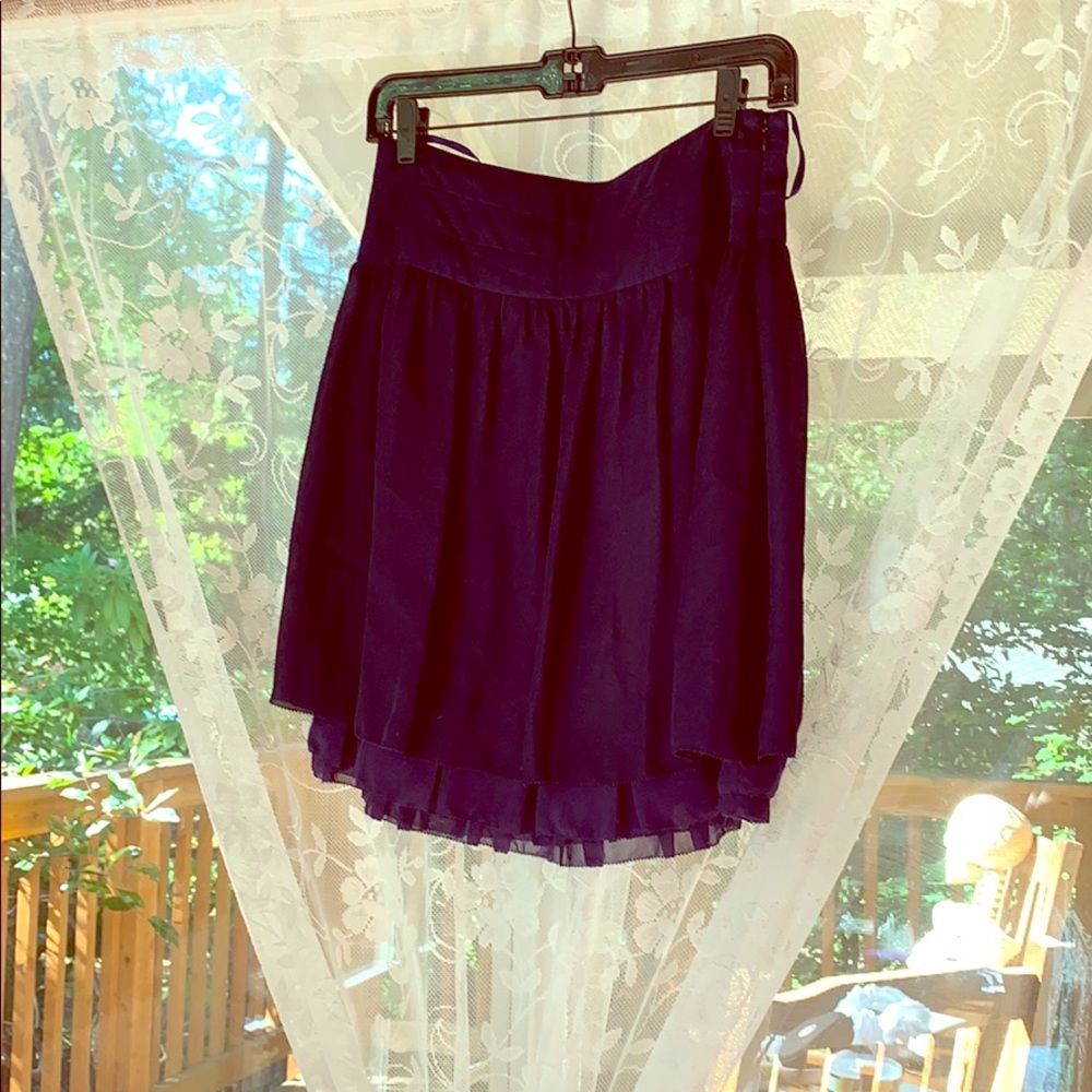 Navy blue layered skirt